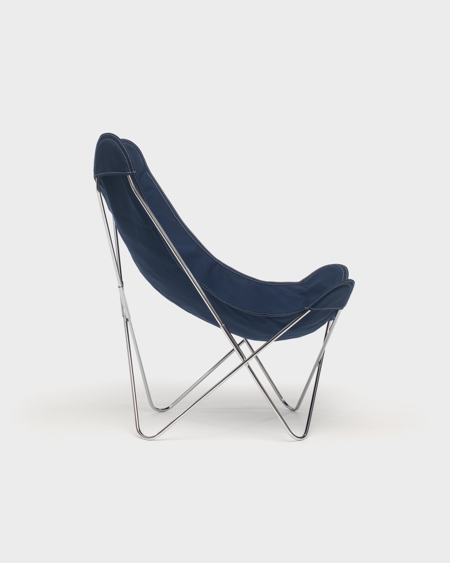 Fauteuil AA Butterfly© - Coton Encre - Structure inox