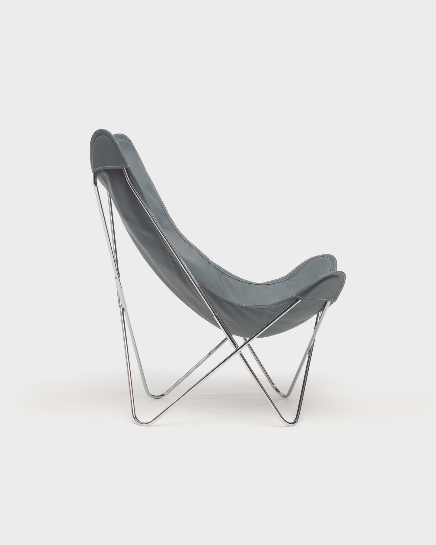 Fauteuil AA Butterfly© - Coton Plomb - Structure inox