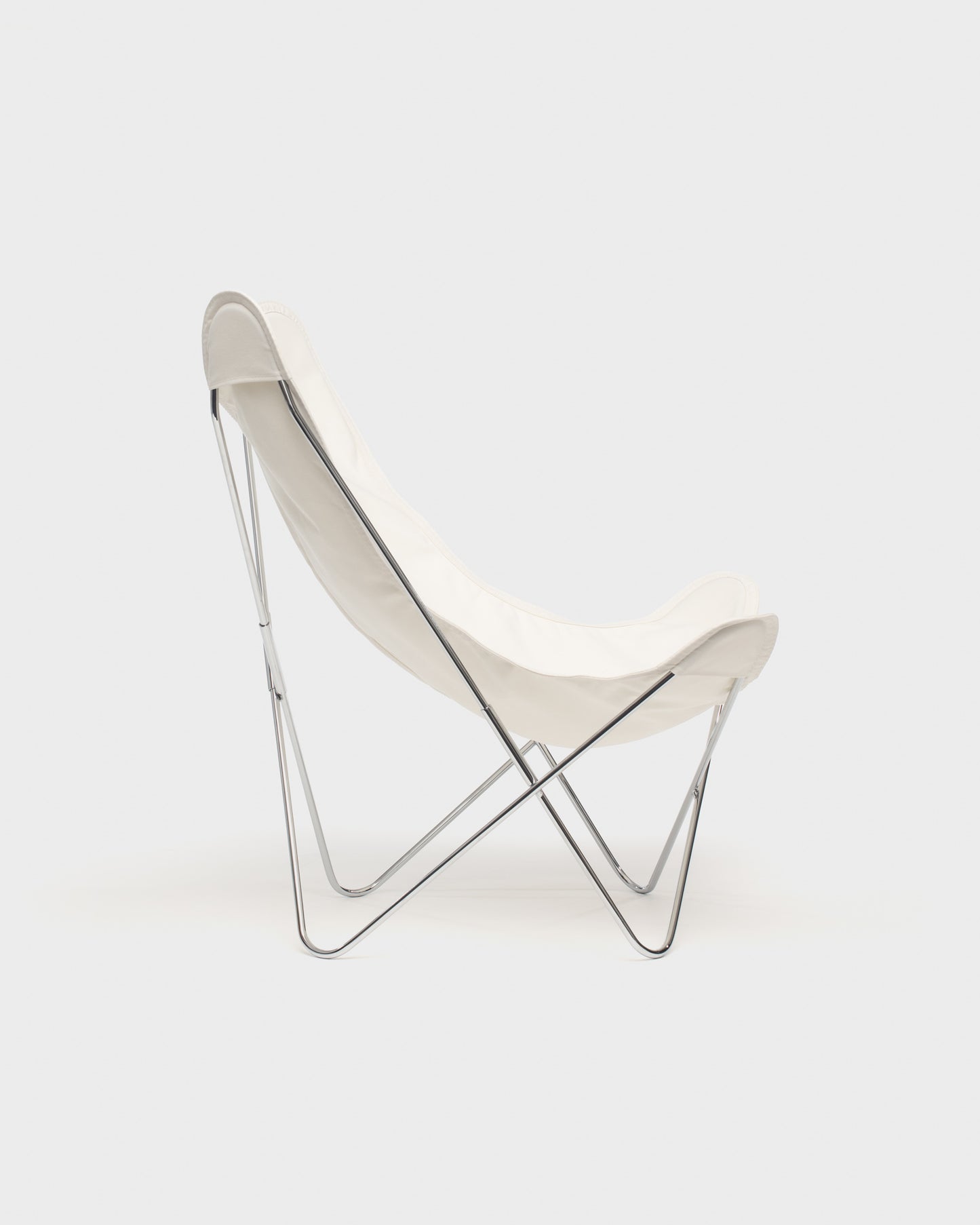 Fauteuil AA Butterfly© - Coton Ivoire - Structure inox
