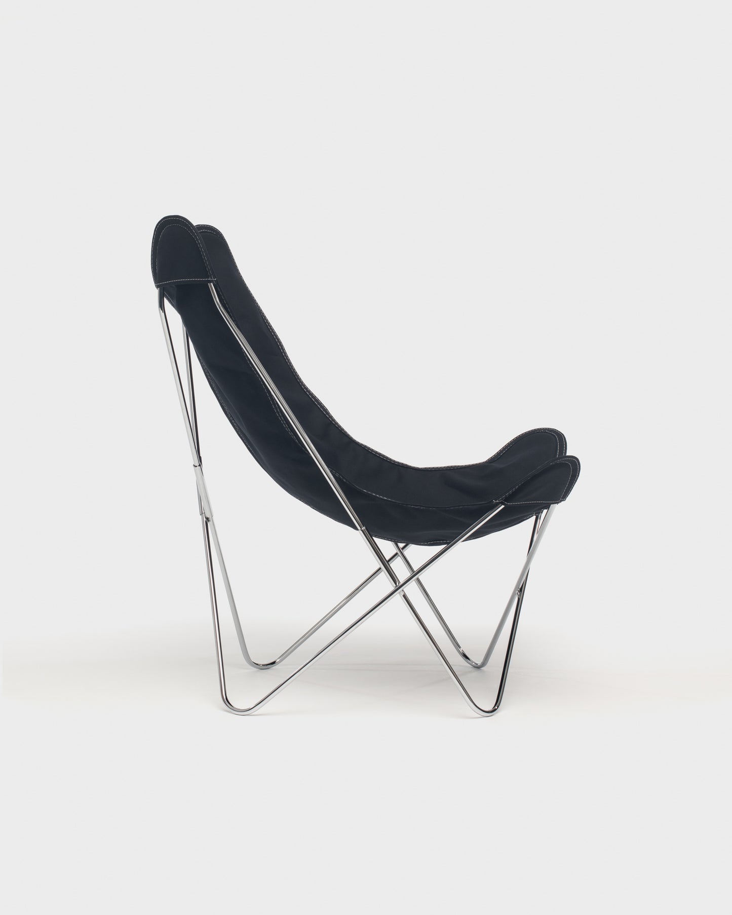 Fauteuil AA Butterfly© - Coton Noir - Structure inox
