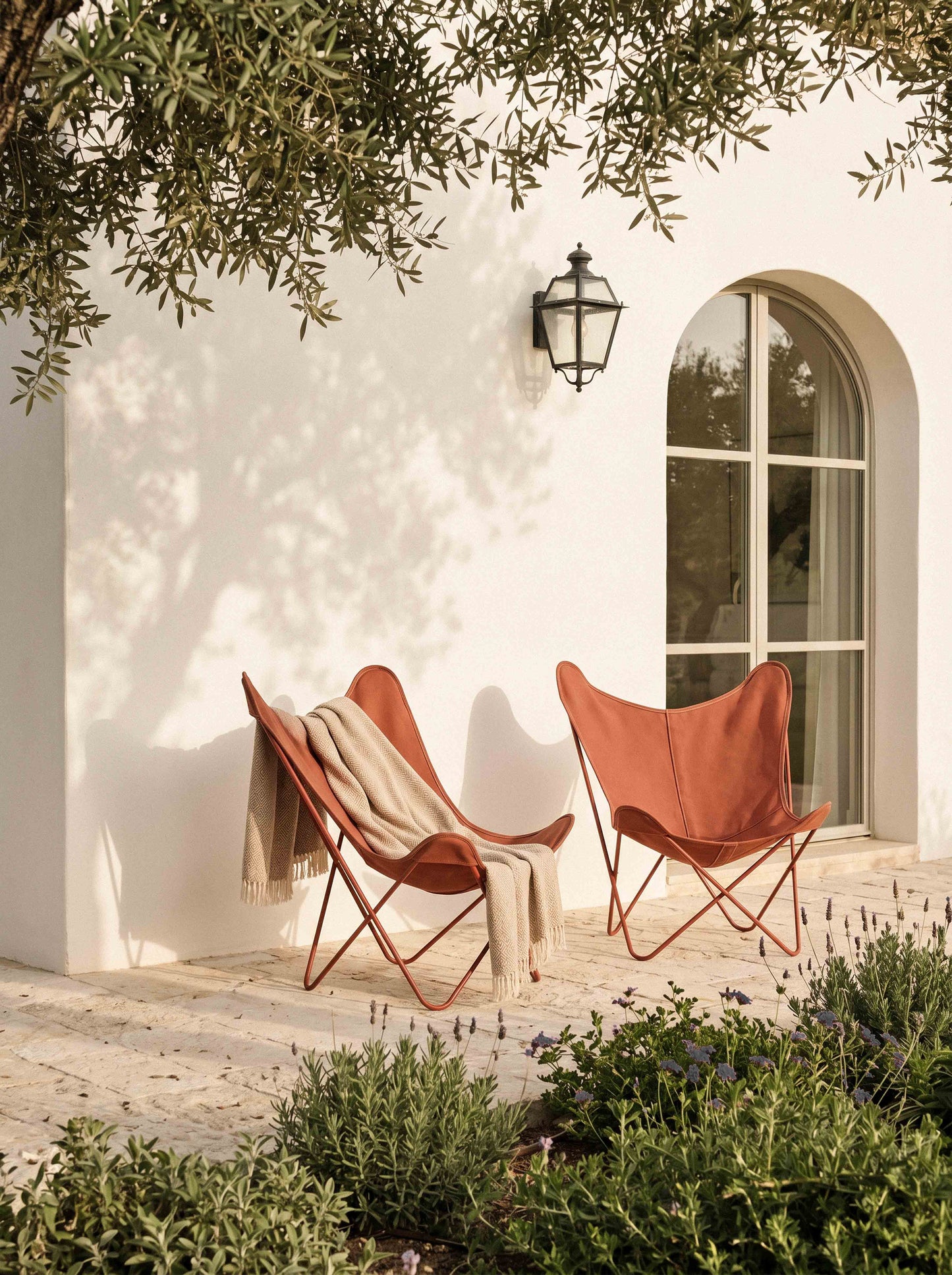Fauteuil AA Butterfly© - Coton Terracotta - Structure terracotta