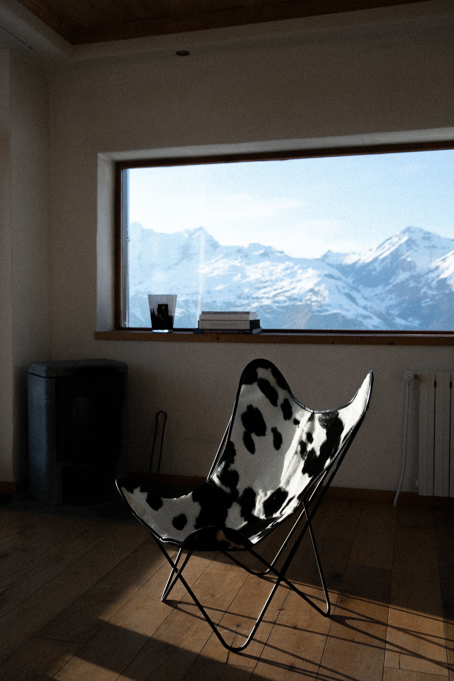 Fauteuil AA Butterfly© - Housse en cuir de vache noire