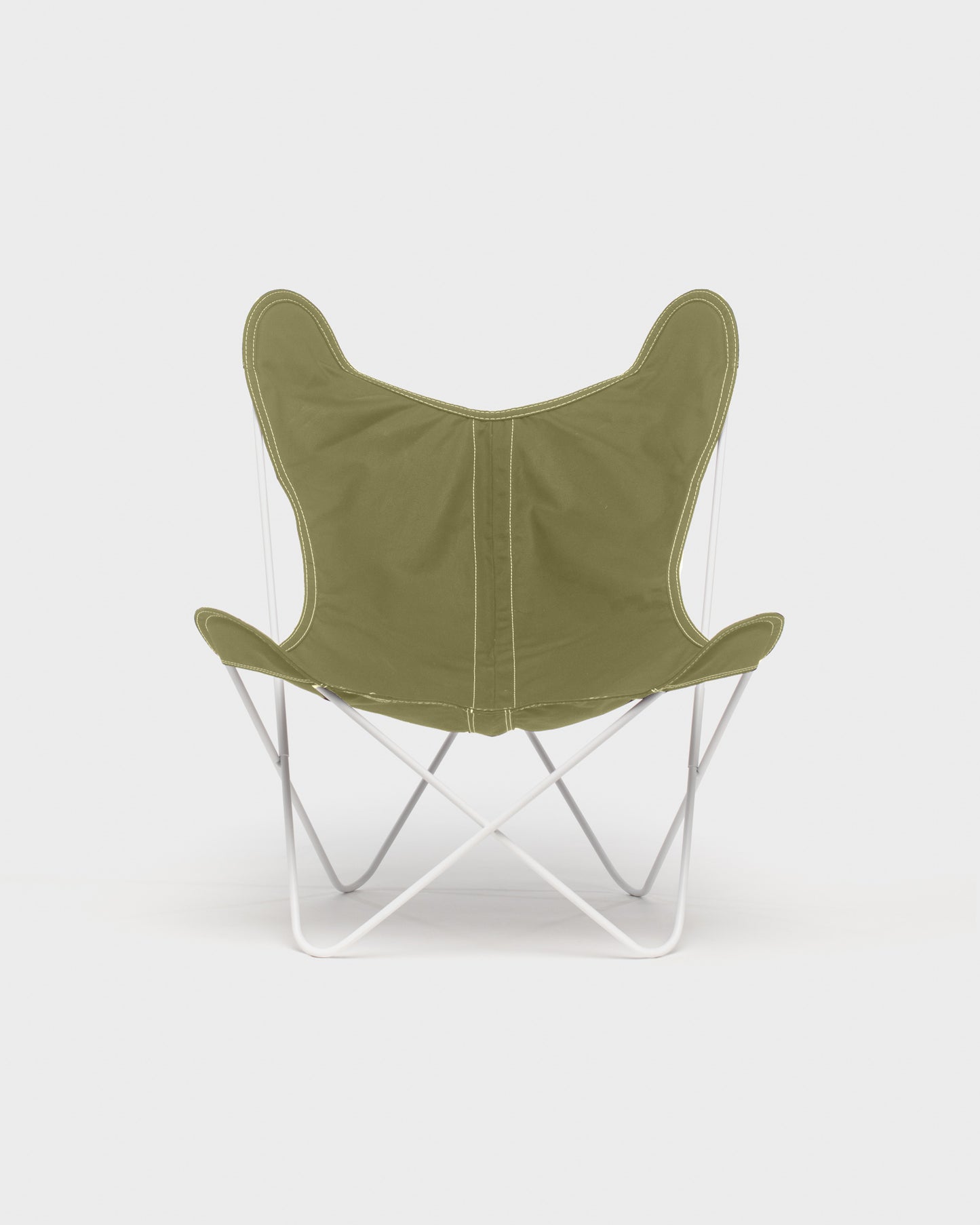 Fauteuil AA Butterfly© - Coton Kaki / Structure blanche