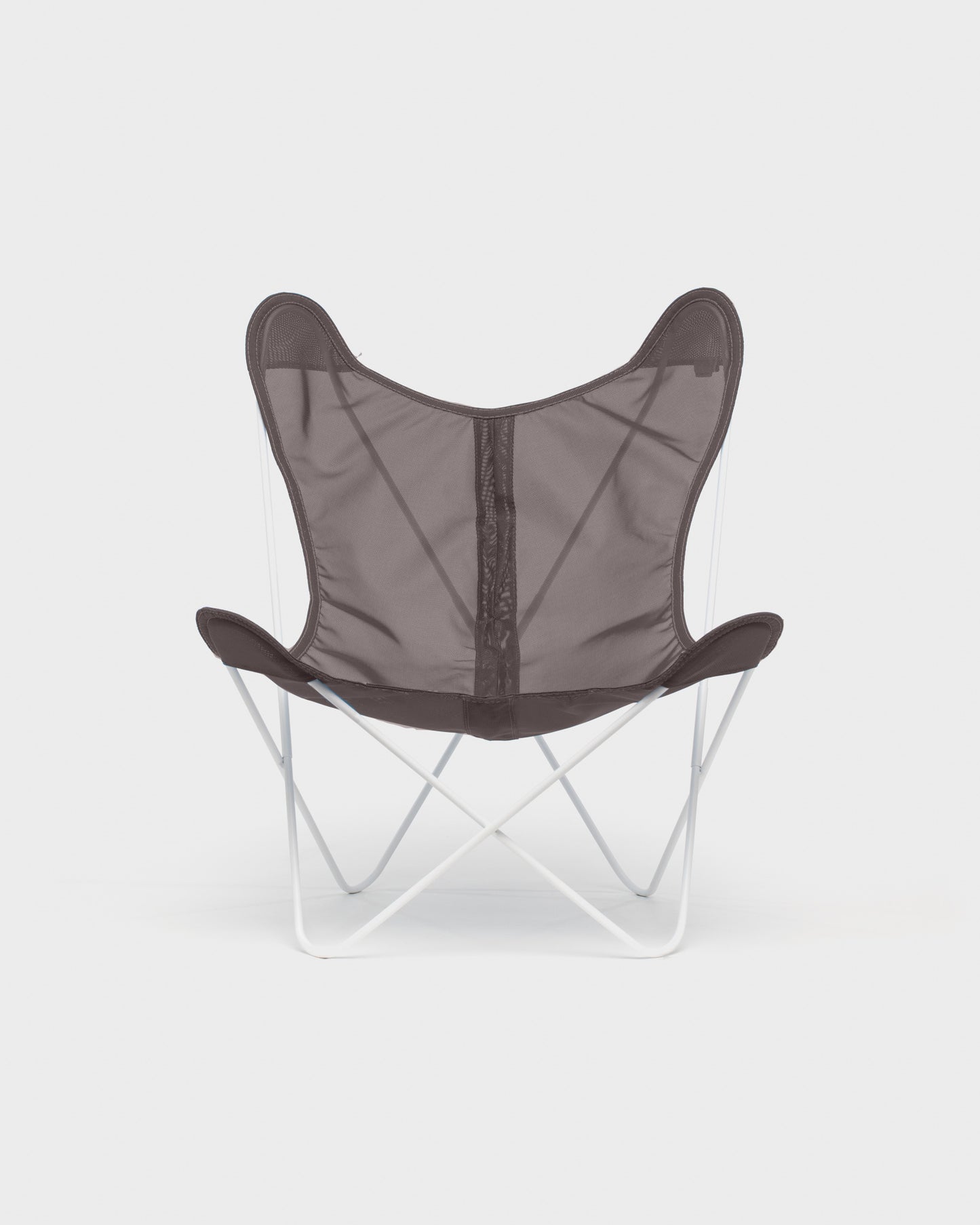 Fauteuil AA Butterfly© - Batyline Chocolat noir - Structure blanche