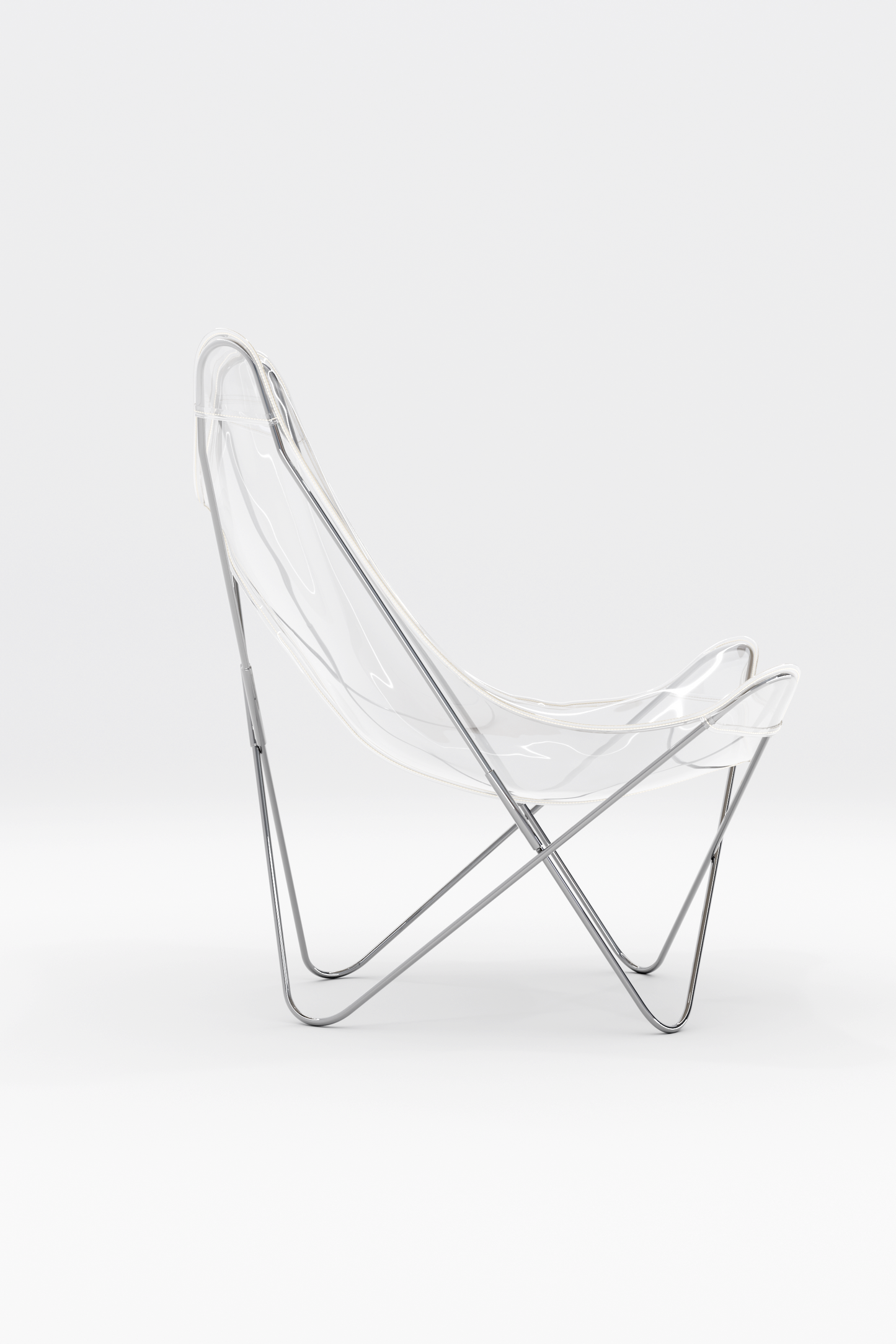 Fauteuil AA transparent, structure inox 316L, fabriqué 100% en France