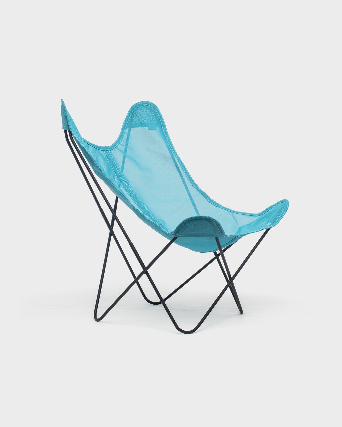 Fauteuil Butterfly batyline Turquoise Structure Noire - Vue 3/4