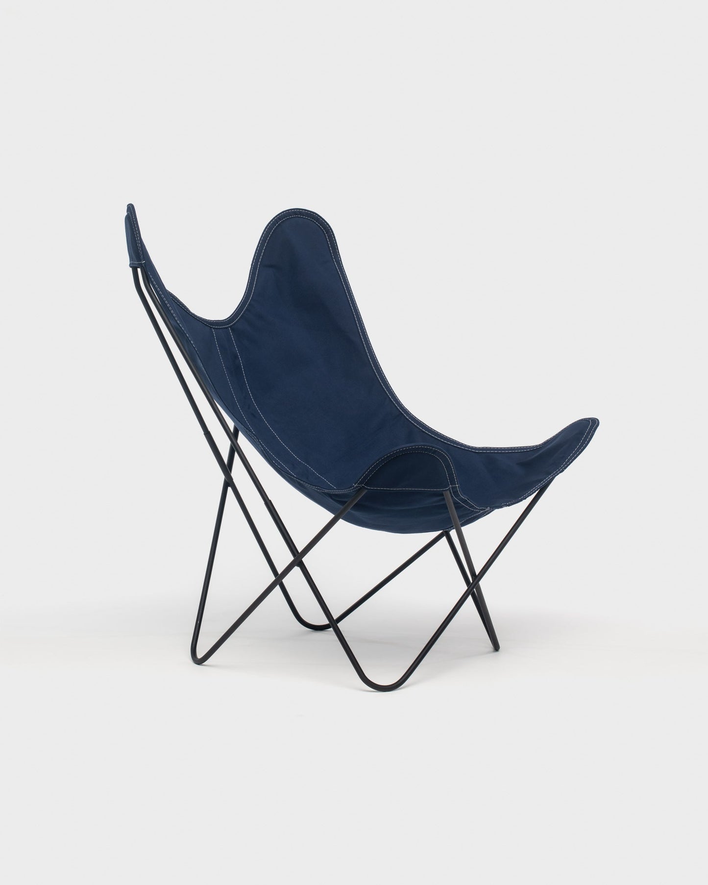 Fauteuil Butterfly coton Encre Structure Noire - Vue 3/4