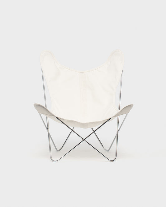 Fauteuil AA Butterfly© - Coton Ivoire - Structure inox