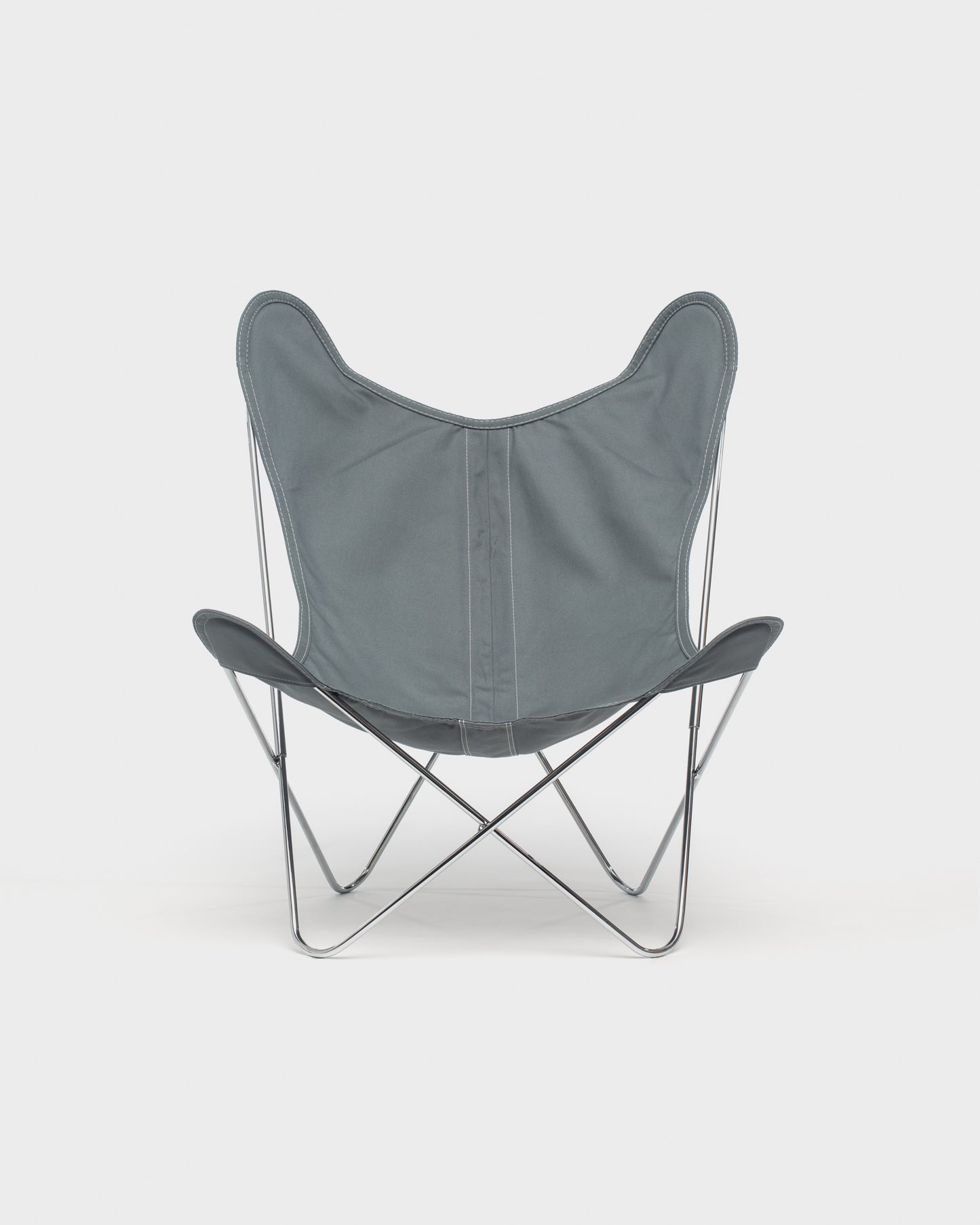 Fauteuil AA Butterfly© - Coton Plomb - Structure inox