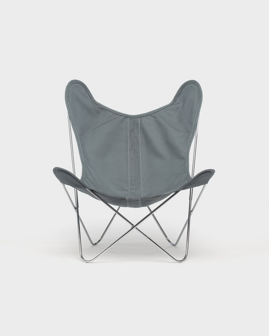 Fauteuil AA Butterfly© - Coton Plomb - Structure inox
