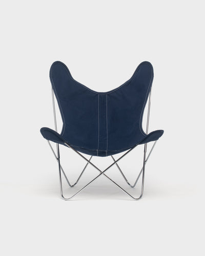 Fauteuil AA Butterfly© - Coton Encre - Structure inox