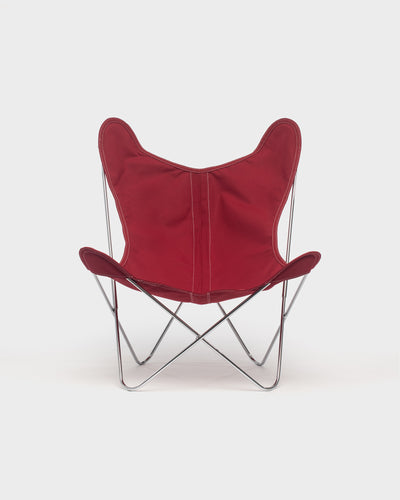 Fauteuil AA Butterfly© - Coton Framboise - Structure inox