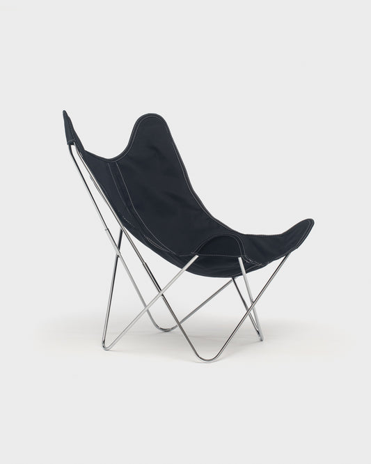 Fauteuil AA Butterfly© - Coton Noir - Structure inox