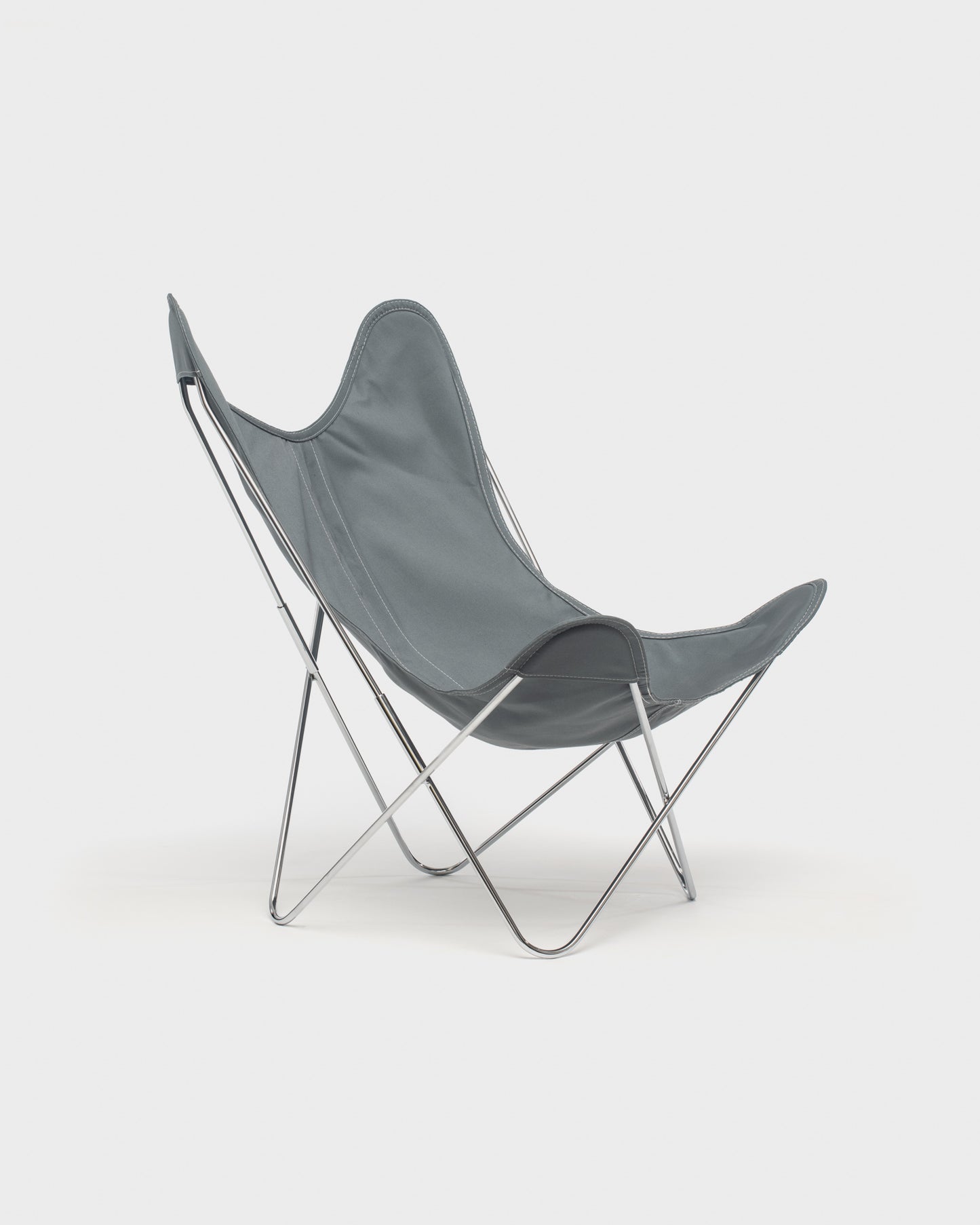 Fauteuil AA Butterfly© - Coton Plomb - Structure inox
