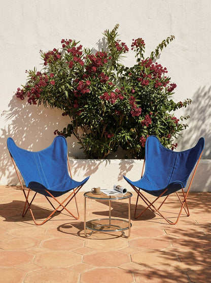 Fauteuil AA Butterfly© - Coton Ciel - Structure Terracotta