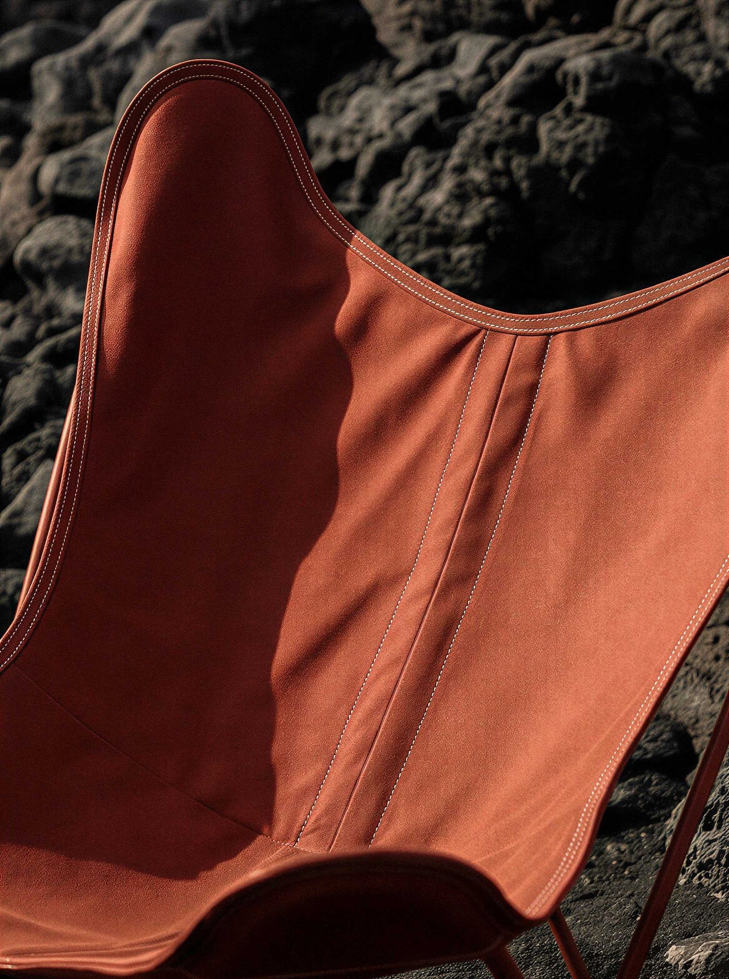 Fauteuil AA Butterfly© - Coton Terracotta - Structure terracotta