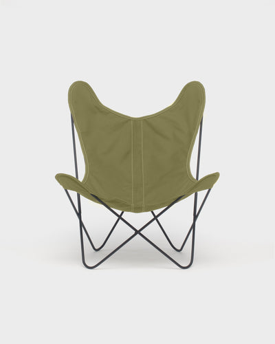 Fauteuil AA Butterfly© - Coton Kaki / Structure noire