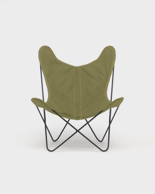 Fauteuil AA Butterfly© - Coton Kaki / Structure noire