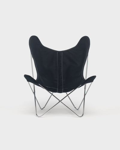 Fauteuil AA Butterfly© - Coton Noir - Structure inox