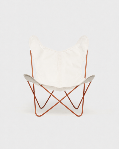 Fauteuil AA Butterfly© - Coton Ivoire - Structure terracotta