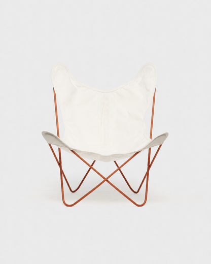 Fauteuil AA Butterfly© - Coton Ivoire - Structure terracotta