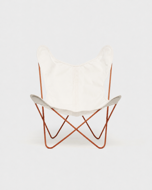 Fauteuil AA Butterfly© - Coton Ivoire - Structure terracotta