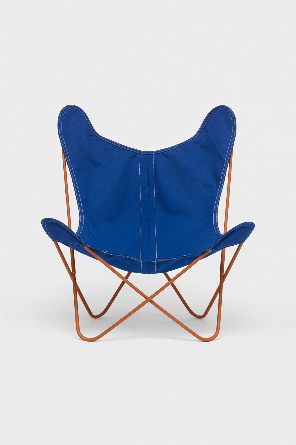 Fauteuil AA Butterfly© - Coton Ciel - Structure Terracotta