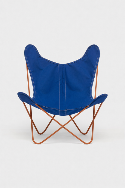 Fauteuil AA Butterfly© - Coton Ciel - Structure Terracotta