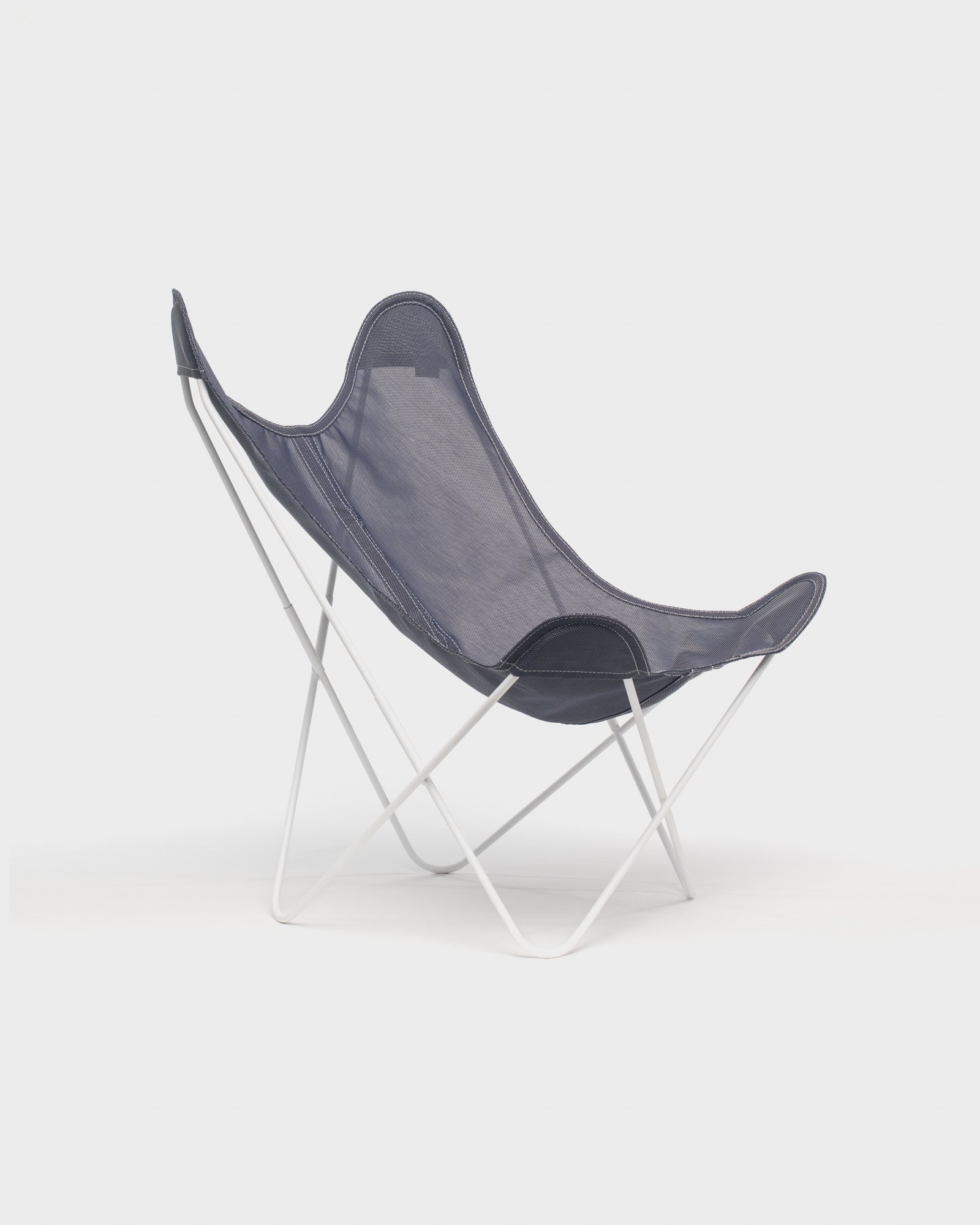 Fauteuil Papillon batyline Ardoise Structure Blanche - Vue 3/4