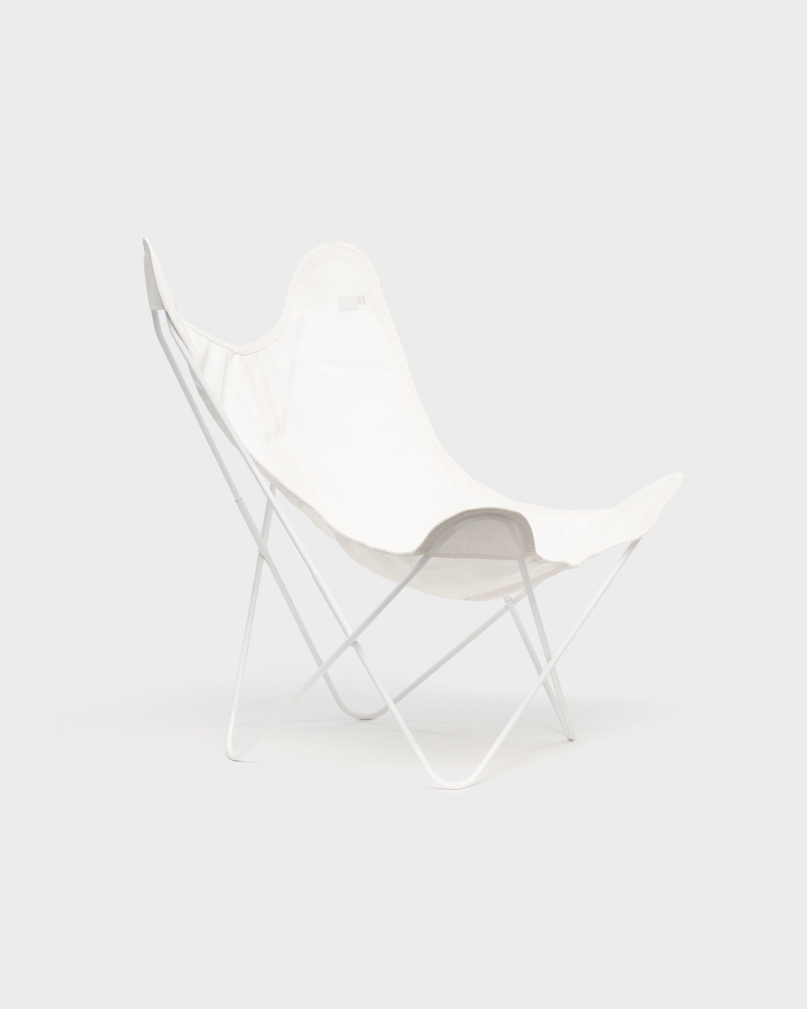 Fauteuil Papillon batyline Ivoire Structure Blanche - Vue 3/4