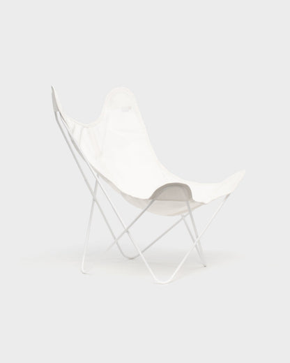 Fauteuil Papillon batyline Ivoire Structure Blanche - Vue 3/4