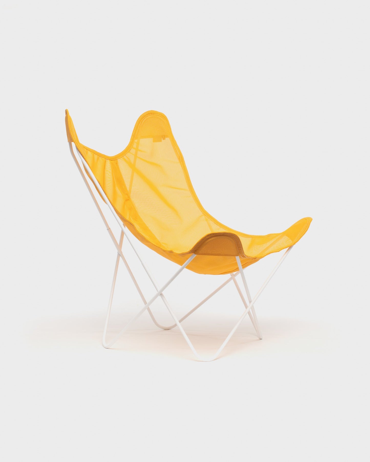Fauteuil Papillon batyline Jaune Structure Blanche - Vue 3/4