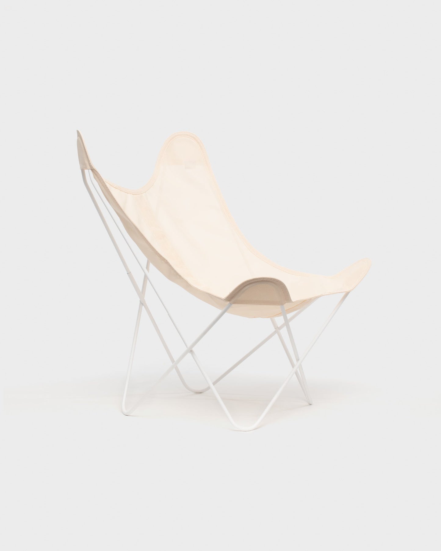 Fauteuil Papillon batyline Saumon Structure Blanche - Vue 3/4