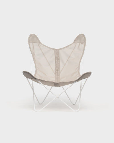 Fauteuil AA Butterfly© - Batyline Taupe - Structure blanche