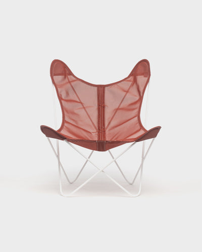 Fauteuil AA Butterfly© - Batyline Terracotta - Structure blanche