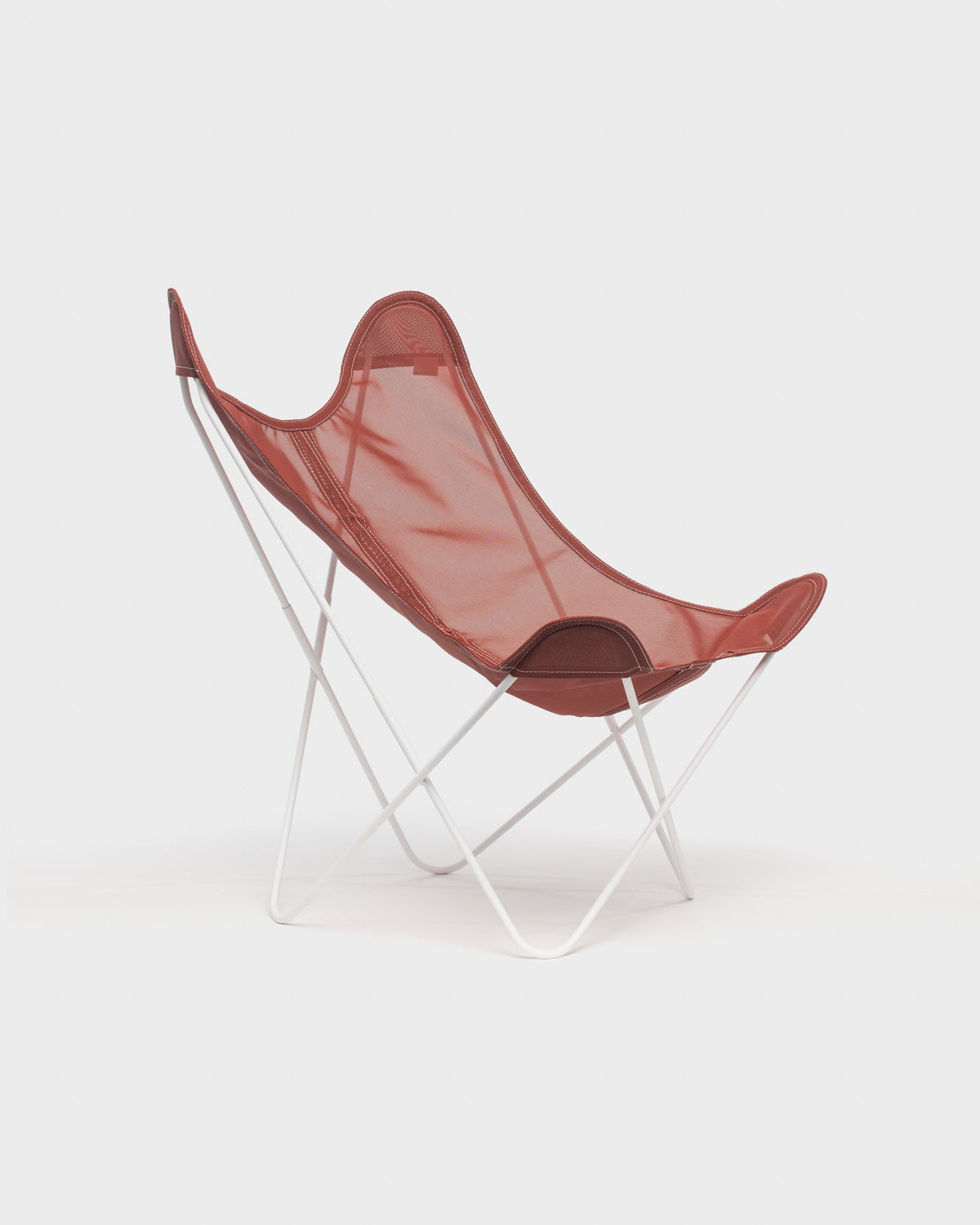 Fauteuil Papillon batyline Terracotta Structure Blanche - Vue 3/4