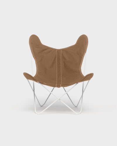 Fauteuil AA Butterfly© - Coton Cannelle - Structure blanche