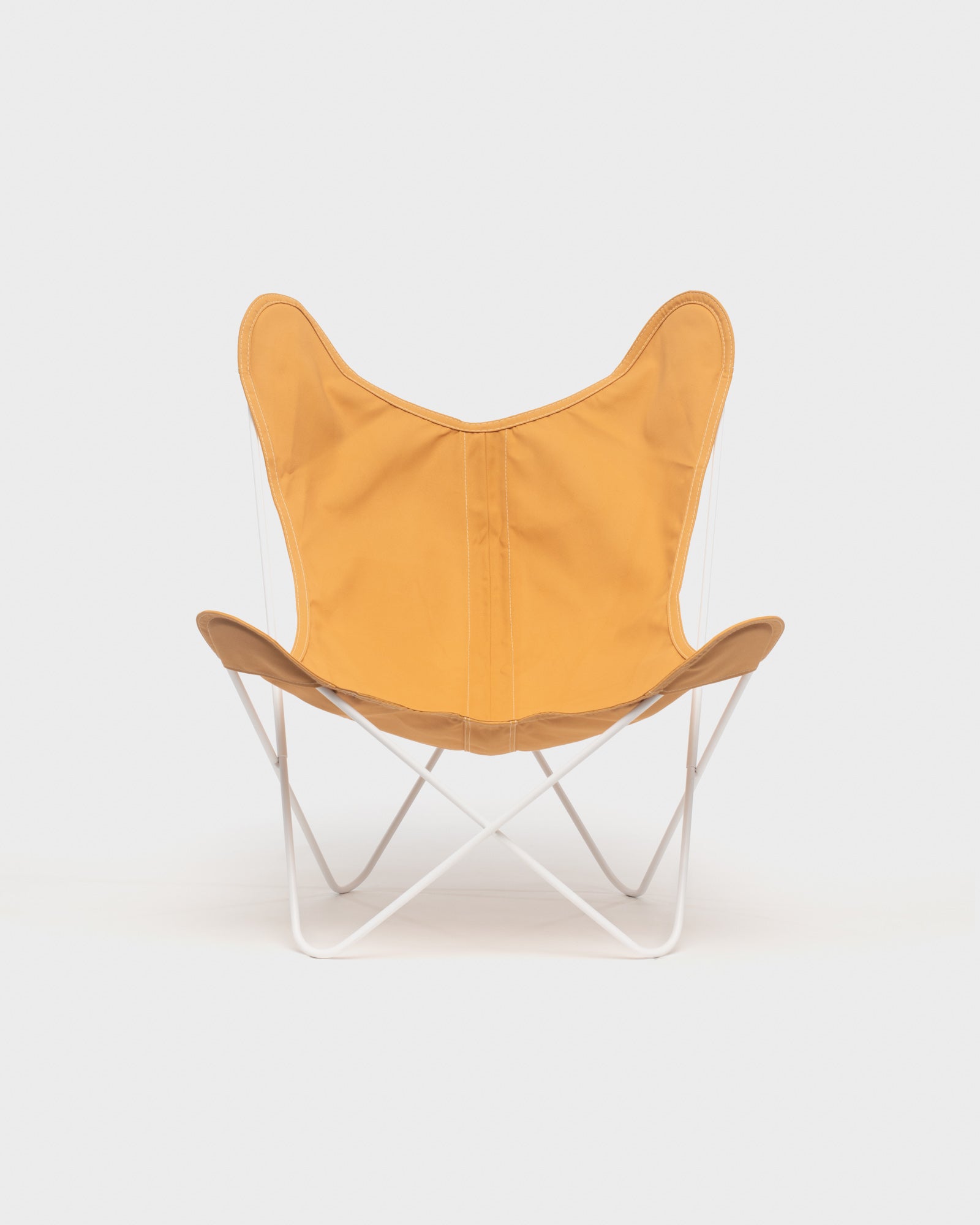 Fauteuil Papillon Coton Aurore Structure Blanche - Vue de face