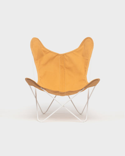 Fauteuil AA Butterfly© - Coton Aurore - Structure blanche