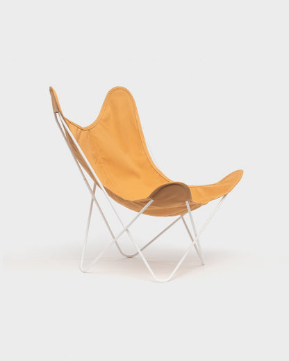 Fauteuil Papillon coton Aurore Structure Blanche - Vue 3/4