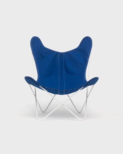 Fauteuil AA Butterfly© - Coton Ciel - Structure blanche
