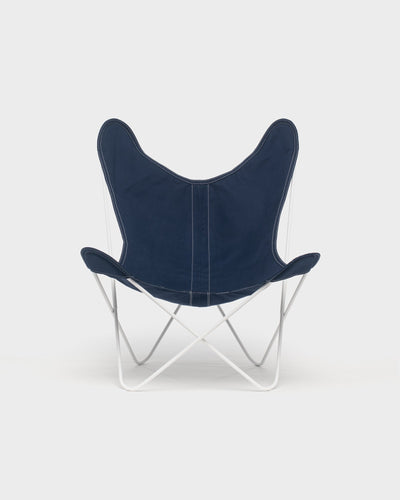 Fauteuil AA Butterfly© - Coton Encre - Structure blanche