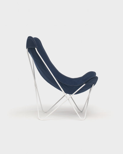 Fauteuil Papillon coton Encre Structure Blanche - Vue de profil