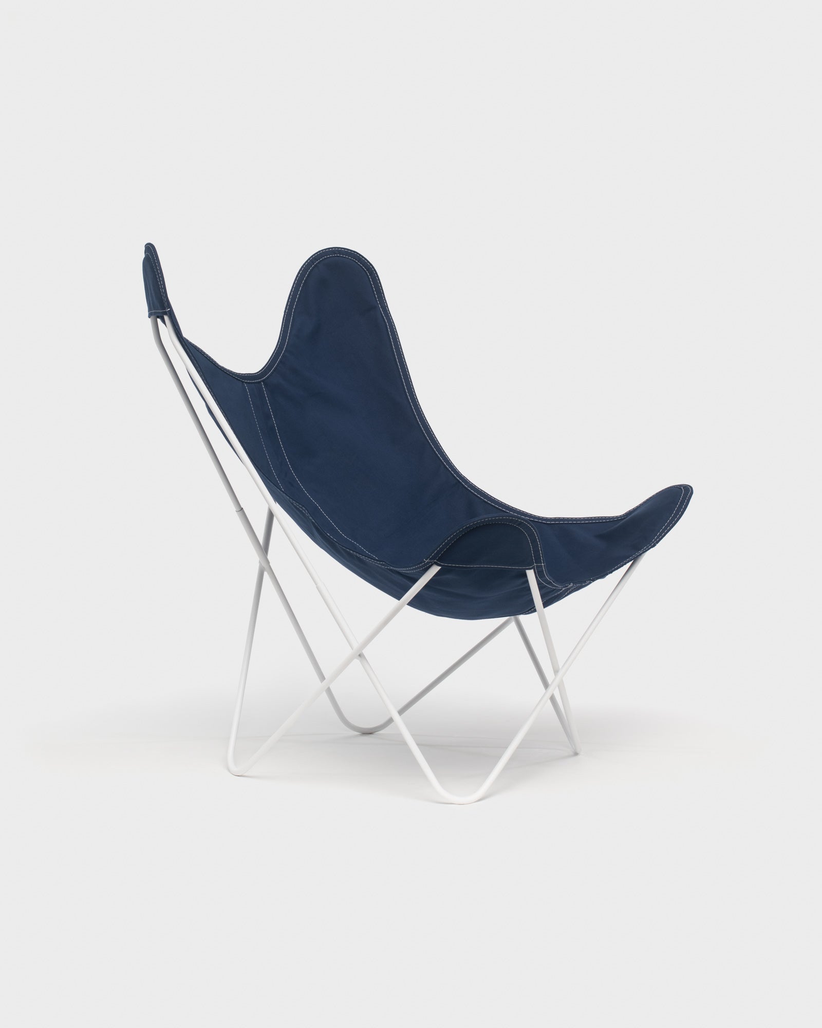 Fauteuil Papillon coton Encre Structure Blanche - Vue 3/4
