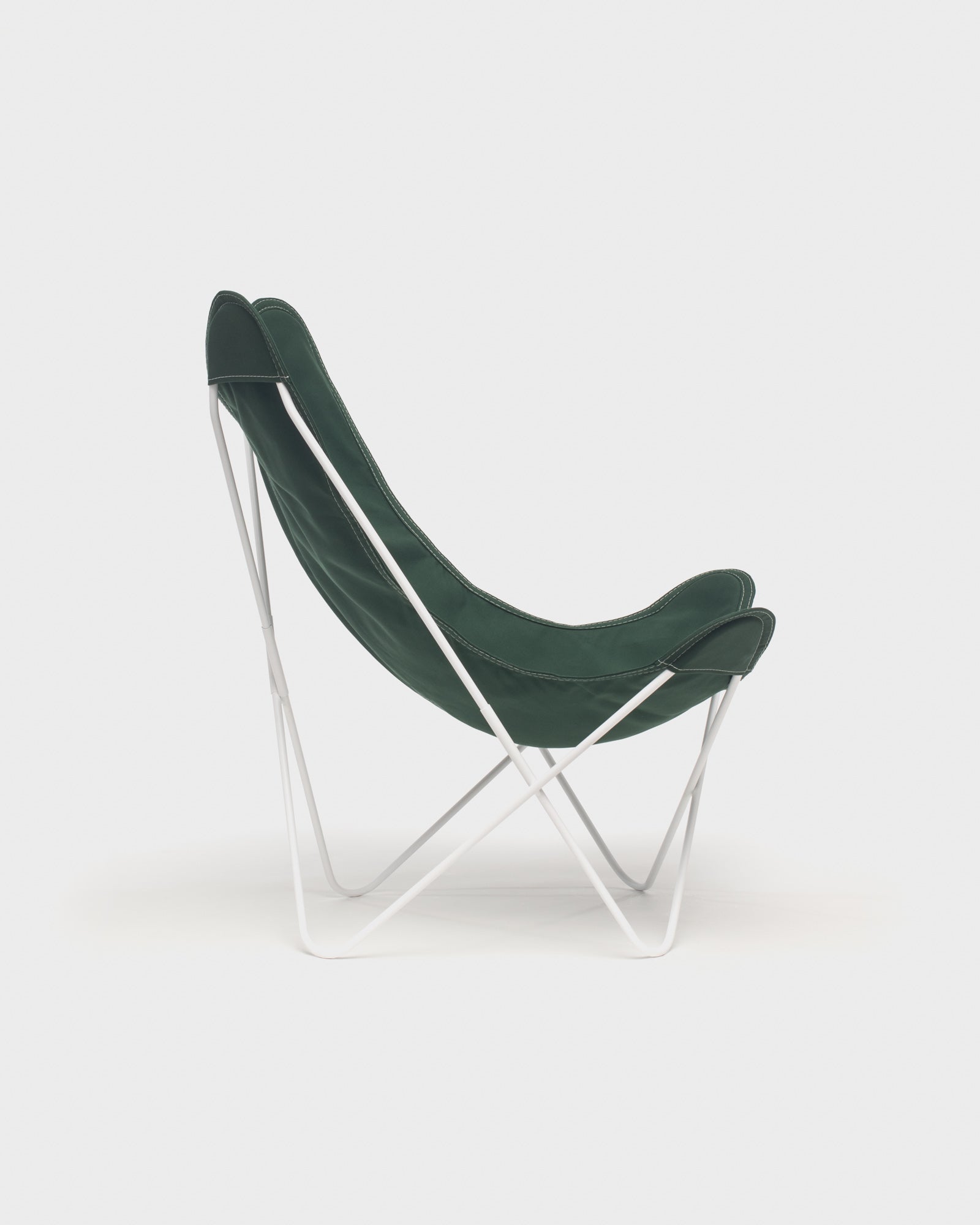 Fauteuil Papillon coton Foret Structure Blanche - Vue de profil