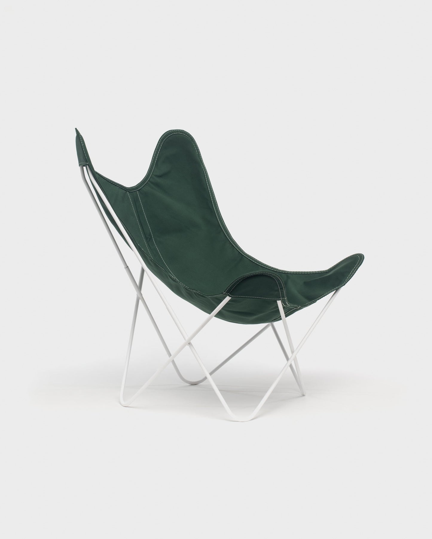Fauteuil Papillon coton Foret Structure Blanche - Vue 3/4