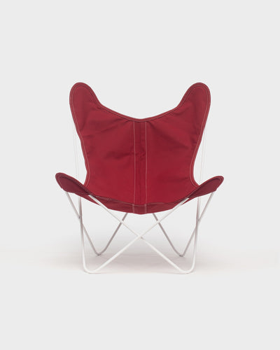 Fauteuil AA Butterfly© - Coton Framboise - Structure blanche