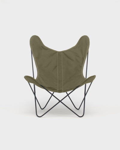 Fauteuil AA Butterfly© - Coton Kaki - Structure noire