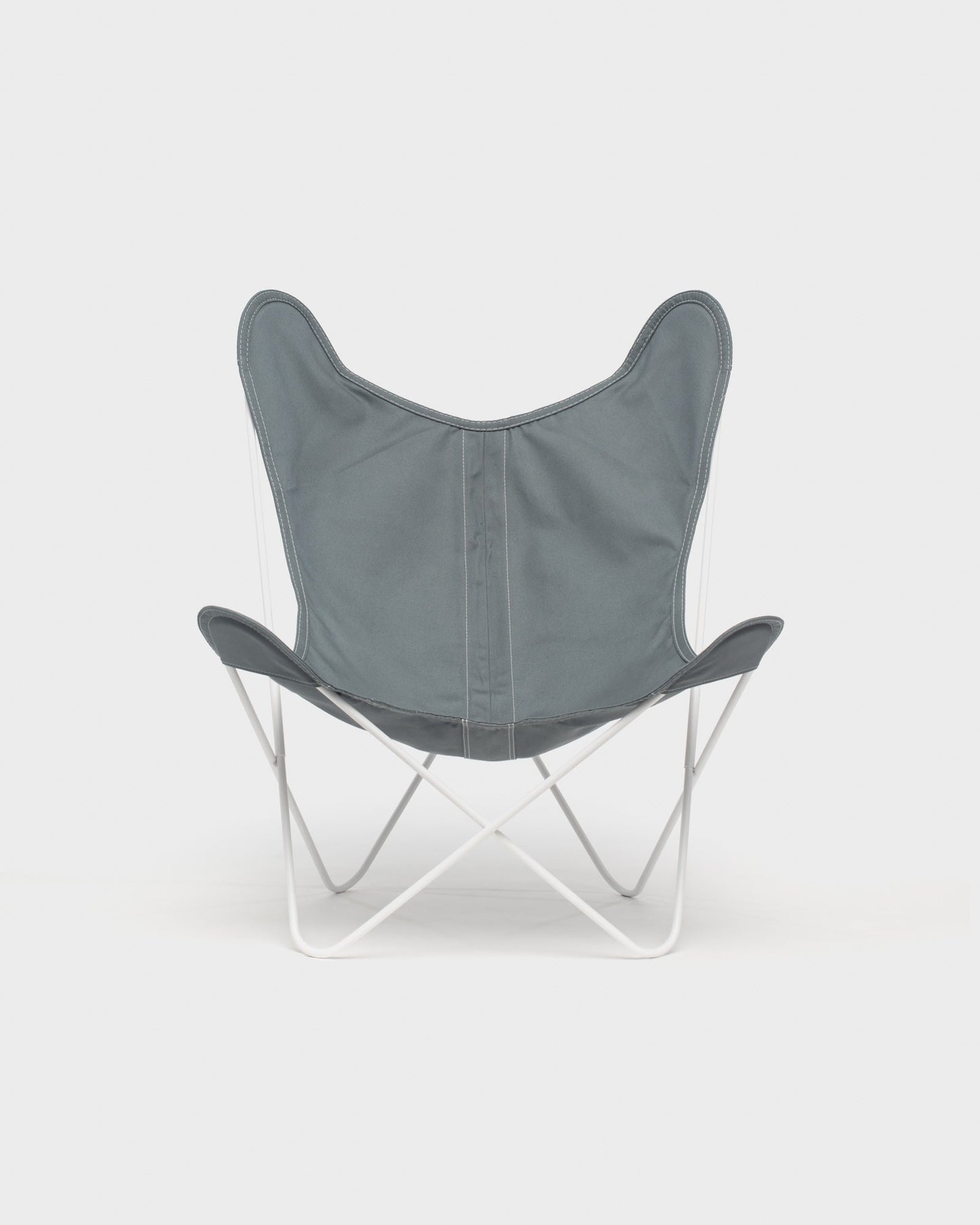 Fauteuil papillon avec une housse en coton 100% de couleur plomb