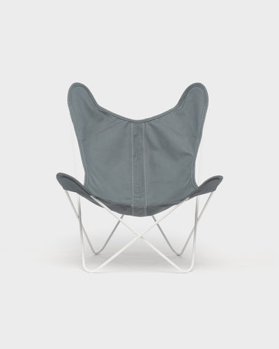 Fauteuil AA Butterfly© - Coton Plomb - Structure blanche